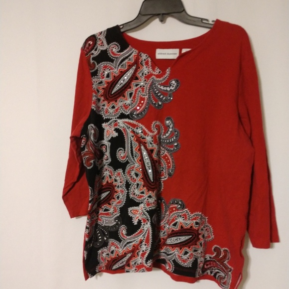 Alfred Dunner Tops - Alfred Dunner beaded top size L